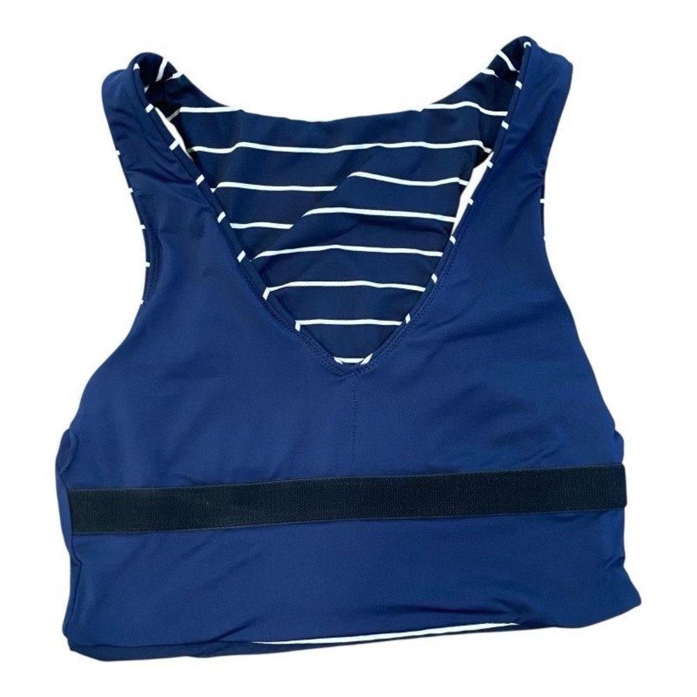 New Carve Designs Women's Swim Top Navy White Stripe Small S Athletic - Picture 4 of 5